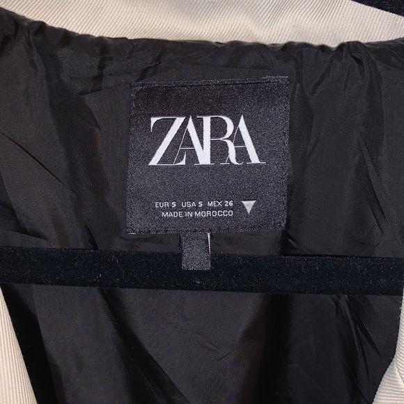 ZARA beige oversized trench coat size SMALL - Picture 3 of 8